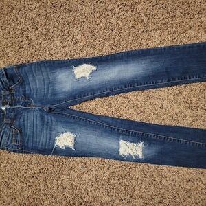 Cat & Jack Blue Skinny Jeans with Distressed Detailing